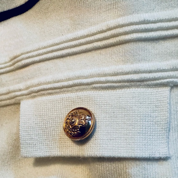 Merokeety Sweater Dress Women Long Sleeve Striped Button Crewneck Mini Dress NWT - Picture 8 of 10